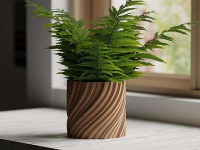 Plant Pot Planter Wavy 2 twisted