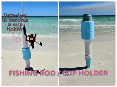 Fishing Rod / Cup Holder for the Beach