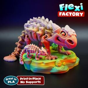 Flexi Factory Skeleton Ankylosaurus