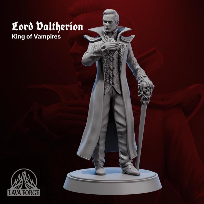 Lord Valtherion, The King of Vampires | 32mm and 75mm pre-supported