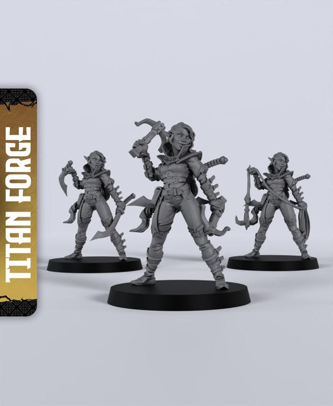 Elf Female Rogue - With Free Dragon Warhammer - 5e DnD Inspired for RPG and Wargamers