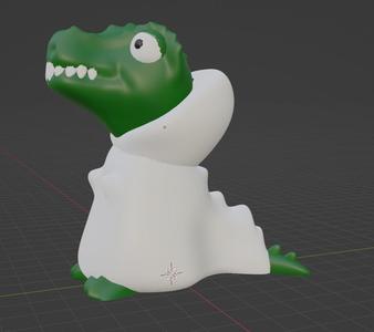 T rex dinossaur with ghost costume - bigger hood