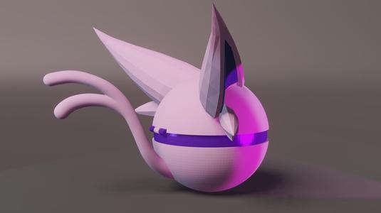EspeBall Espeon Themed Opening Pokeball - Fan Art