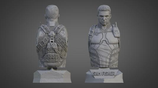 SAM FISHER ULTRA-DETAILED SUPPORT-FREE BUST 3D MODEL