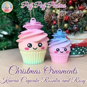 Christmas Ornaments Kawaii Cupcake Rosalia and Rosy