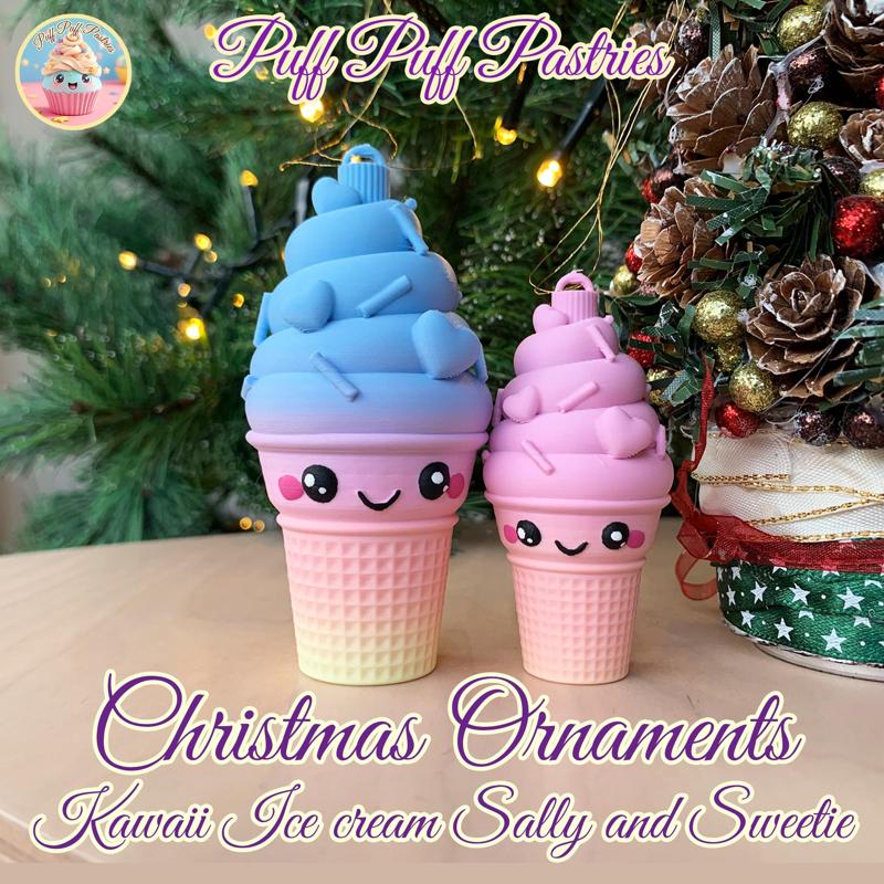 Christmas Ornaments Kawaii Ice cream Sally and Sweetie