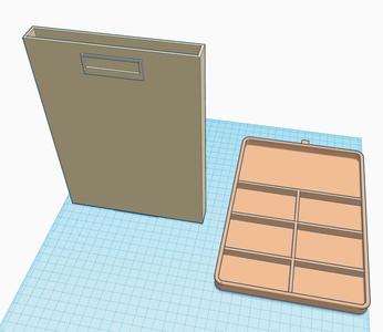 Small Parts Tray with slide in cover