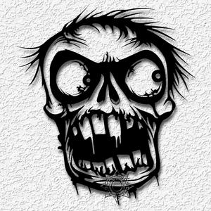 crazy zombie wall art creepy halloween decor