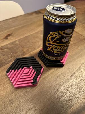Geometric Cube Pattern Coaster - TPU Mold for Jesmonite Casting