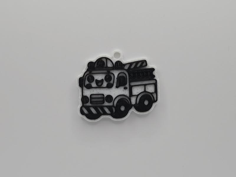 Cute Firetruck Keychain