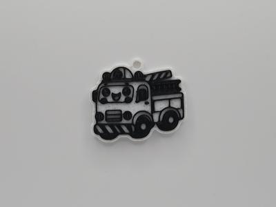 Cute Firetruck Keychain