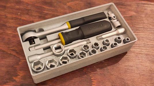 Gridfinity Tool Holder - Proxxon Ratchet wrench and Sockets