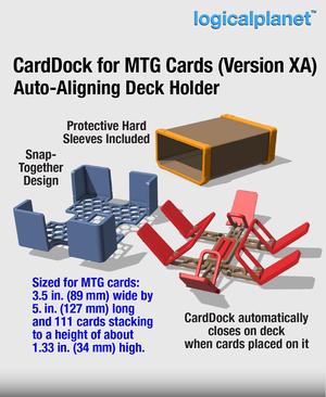 CardDock for MTG Cards (Version XA) - Auto-aligning Card Deck Holder and Case