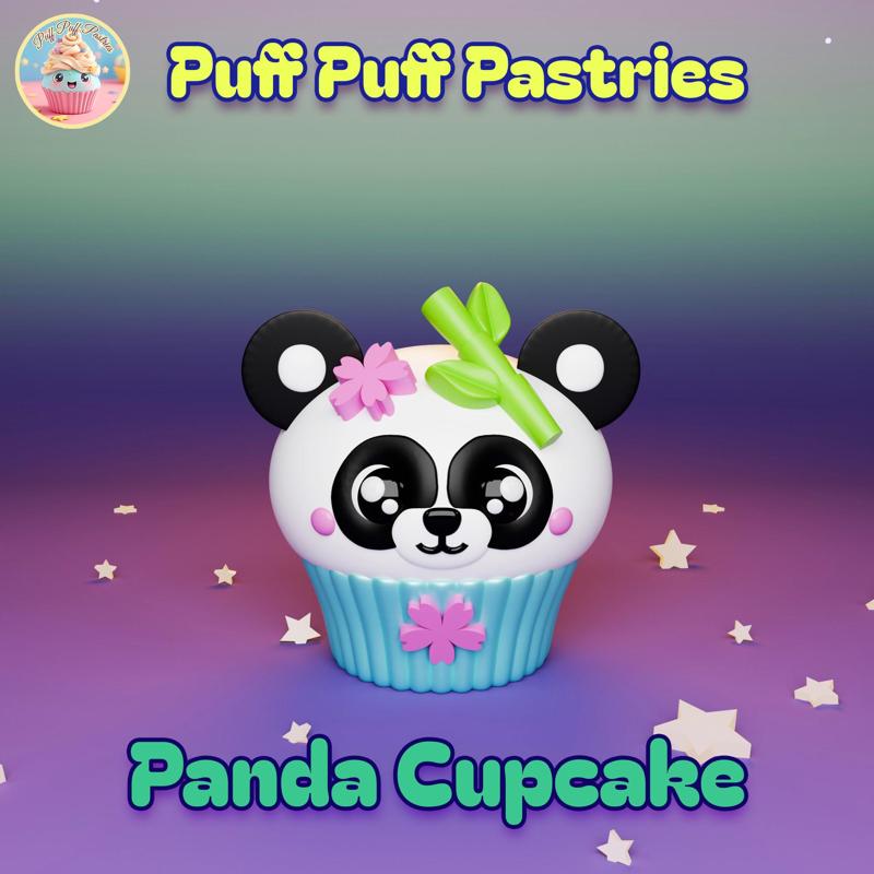  Kawaii Panda Cupcake Chibi