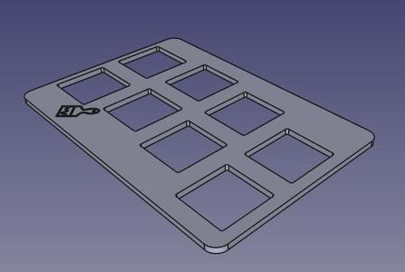 The Paintbrush v5 switch plate smaller with a logo