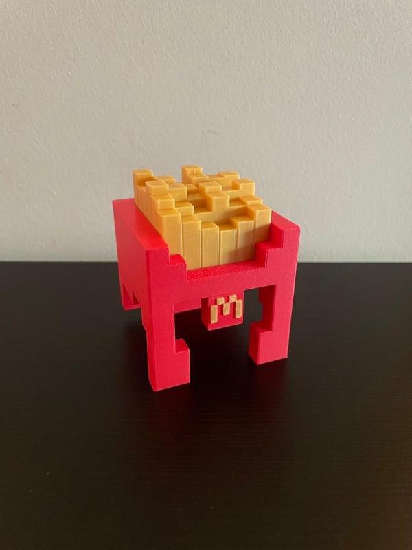 Minecraft McDonalds Fry Helmet Toy Collectable