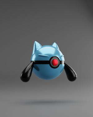 RioluBall Riolu Themed Pokeball - Fan Art