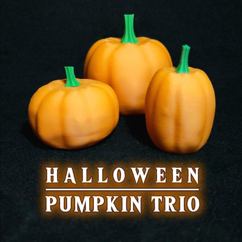 Decorative Seasonal Holiday Pumpkin Trio [ Halloween 2024 ]