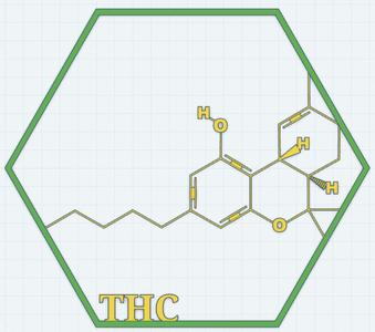 THC Molecule Wall Art – 3D Printable Chemical Structure (Updated 2025 Version)