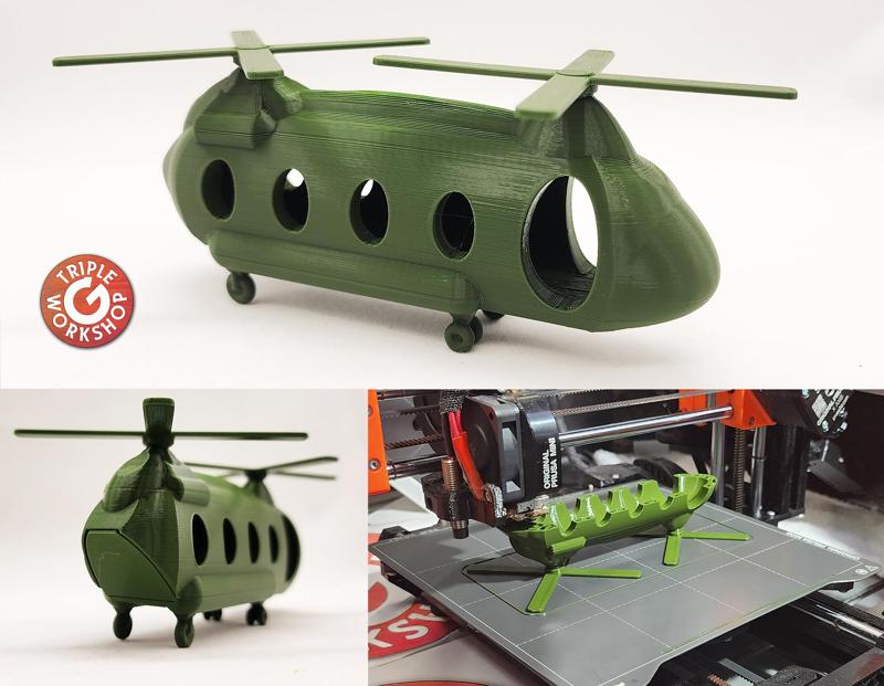 Chinook Helicopter - No Supports - Print in Place