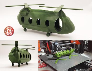 Chinook Helicopter - No Supports - Print in Place