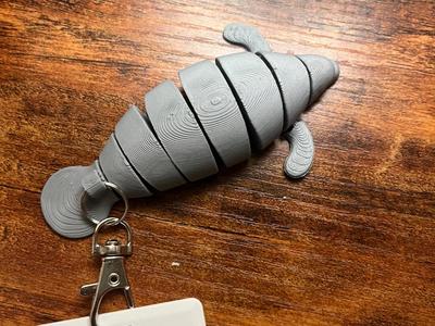 Articulated Manatee Keychain