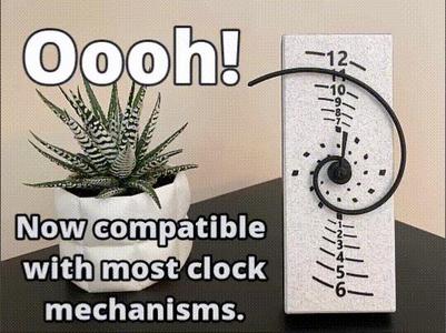 Custom Hands for Golden Spiral Clock