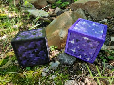Minecraft Amethyst/Obsidian Panels (for Boxel)