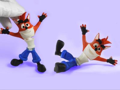 Articulated Crash Bandicoot Fox Character Flexible