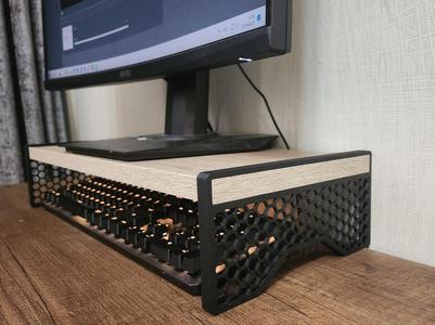 Monitor stand honeycomb