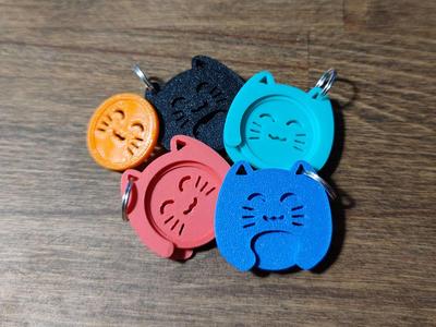 Happy Kitten Keychain and Coin