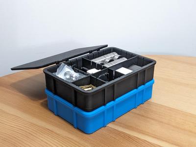 Stackable Box With Lid & Modular Internal Division