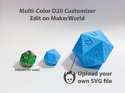 Parametric D20 Customizer - Design on MakerWorld