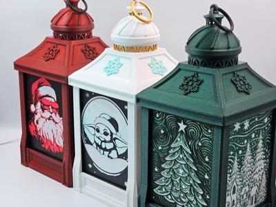 Arctic Glow Christmas Lantern LED lamp kit 001