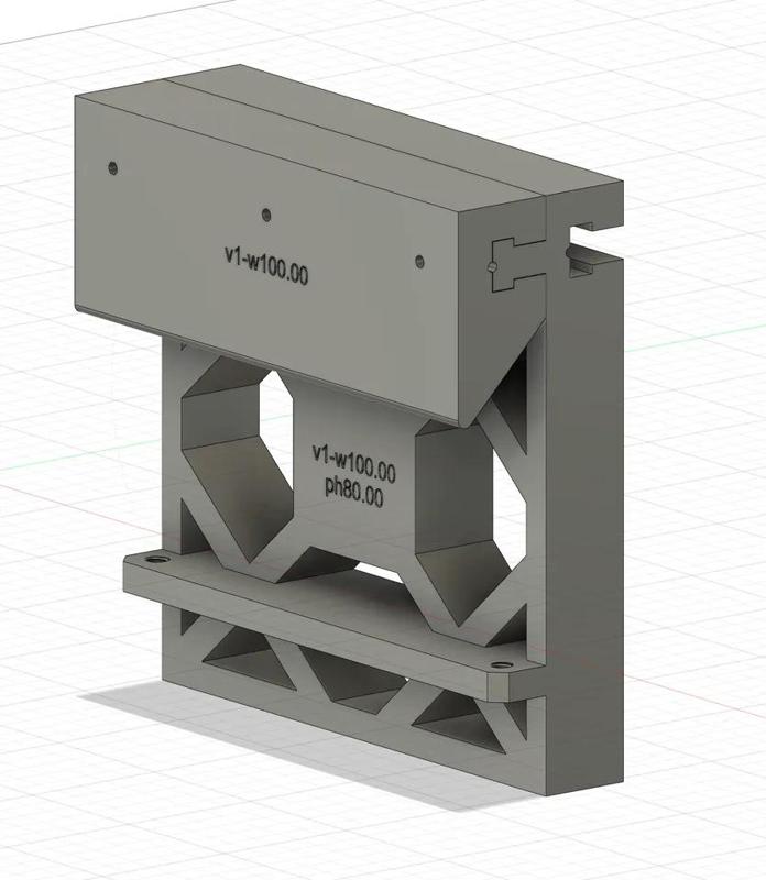 Frenchfinity - Anchored Plate Skeleton Version - Parametric Fusion360   