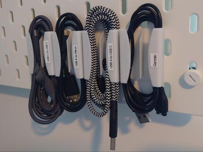 IKEA Skadis cable holder
