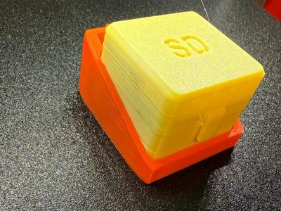 Print in Place SD Card Holder Honeycomb SW mount