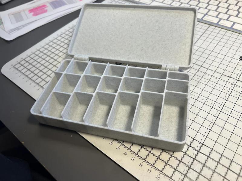 Divider Box for Small Parts With Hinged Lid