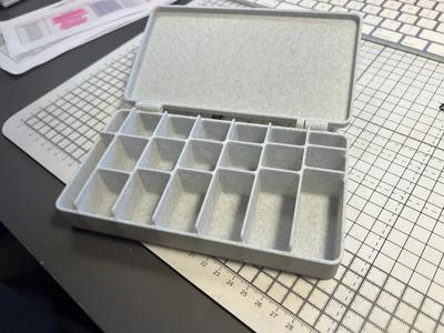 Divider Box for Small Parts With Hinged Lid