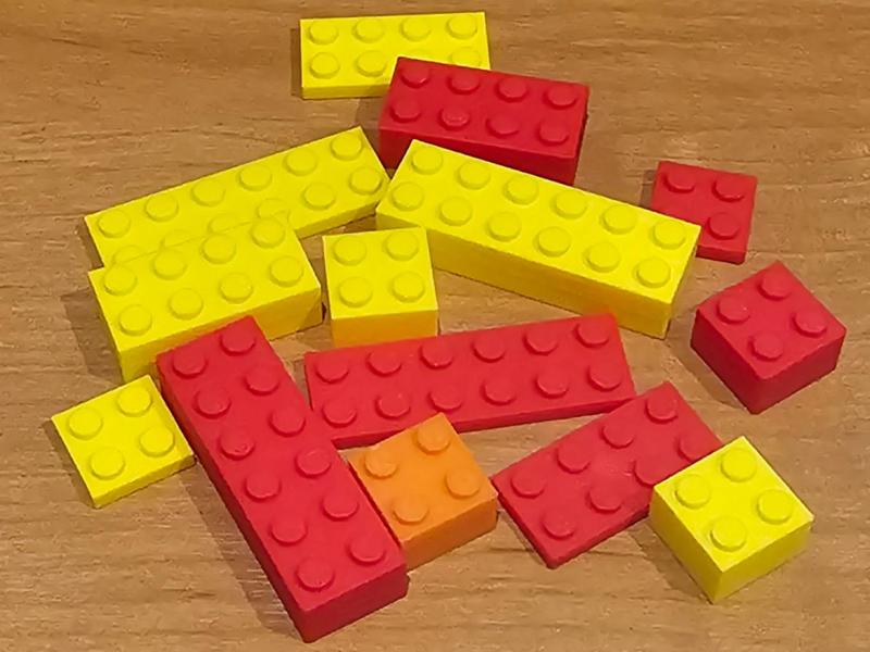 Building blocks, construction bricks like LE GO