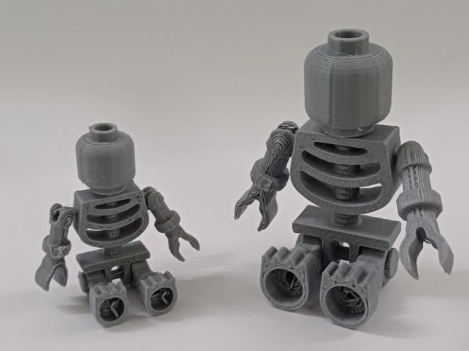 Brick Skeleton minifigure 1/1 scale (Legos).
