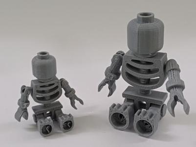 Brick Skeleton minifigure 1/1 scale (Legos).