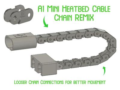 A1 Mini | Heatbed Cable Chain (Looser Movement)