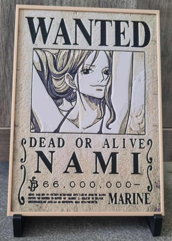 Hueforge Wanted Nami 66.000.000 One piece