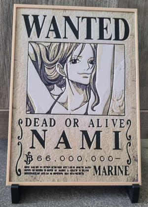 Hueforge Wanted Nami 66.000.000 One piece