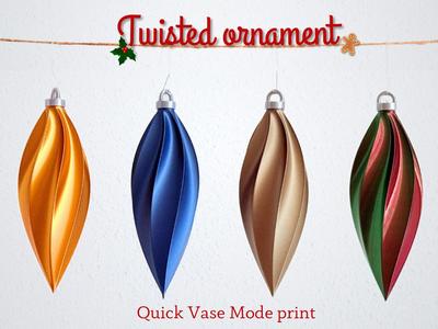 Twisted spiral Christmas tree ornament | Vase Mode