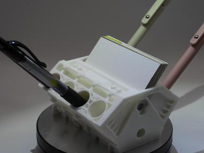 Corvette Engine block business card and pen holder