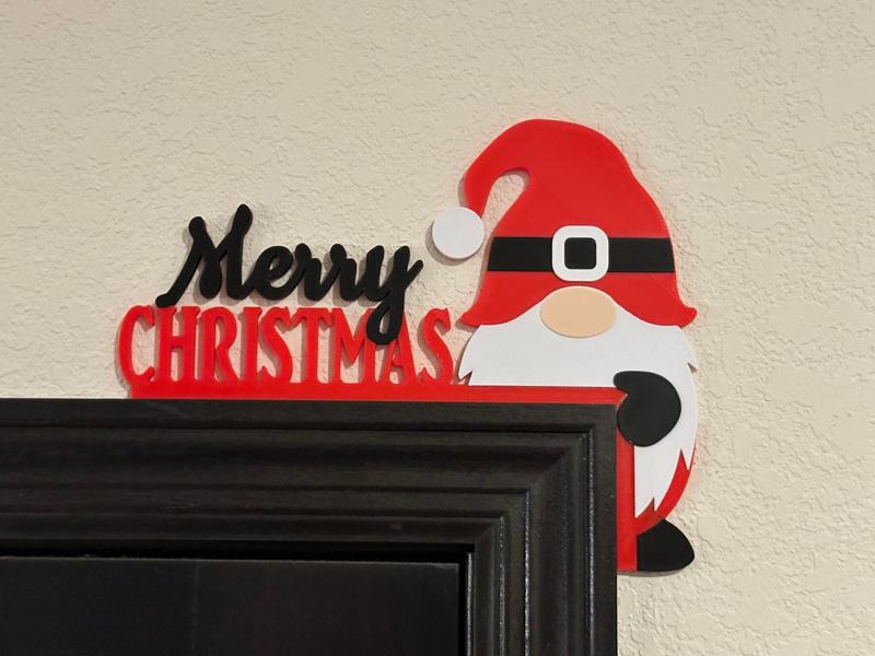 Gnome Christmas Door Corner