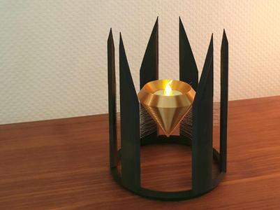 "Fire of Mordor" - Suspended LED Tea Light