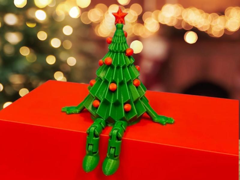 Decorated Articulated Christmas Tree